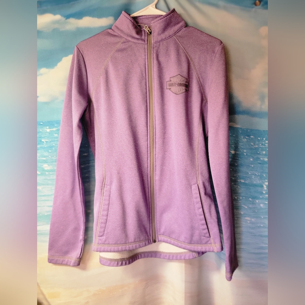 Harley-Davidson Motorcycles Women's Lilac‎ Full Zip Jacket Size Medium Fargo ND